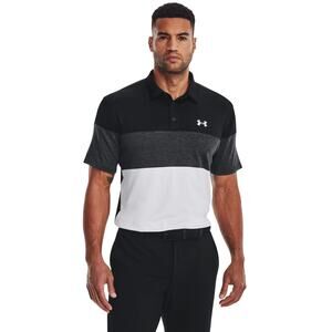 NWT Under Armour Men's UA Playoff Blocked Polo 2.0 in Black size Medium